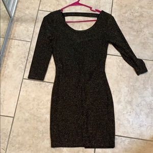 Forever 21 black and gold dress